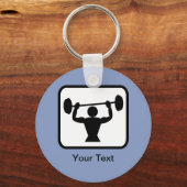  Bodybuilder/Weightlifter Logo Sleutelhanger (Voorkant)