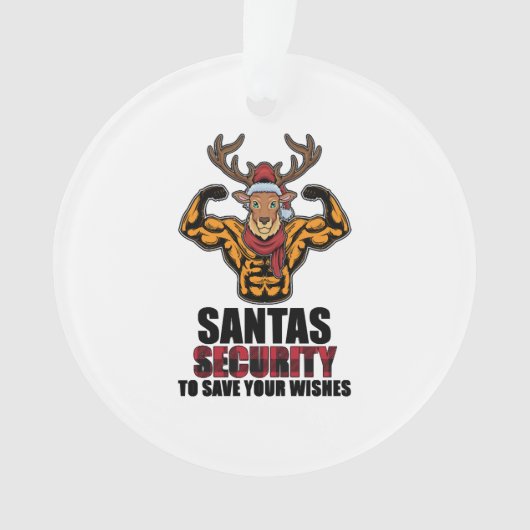 Bodybuilder Weiglifter Gym Muscle Père Noël Sécuri (devant)