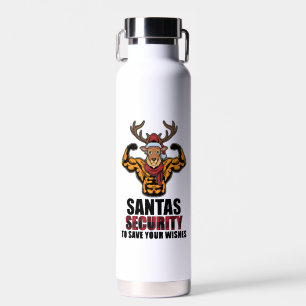 Bodybuilder Weiglifter Gym Musea Santa Security Waterfles