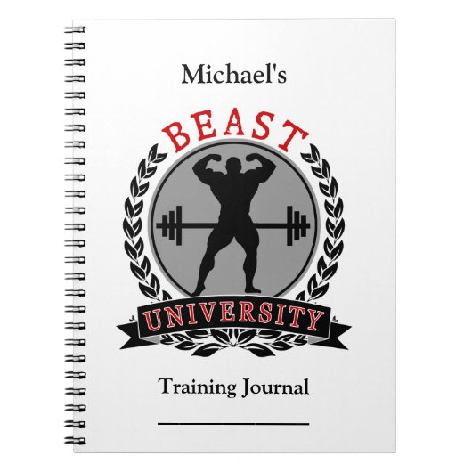Bodybuilding Beast University Training Journal (Devant)