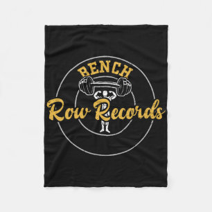Bodybuilding Bench Row Records Gym Gezegden Fleece Deken