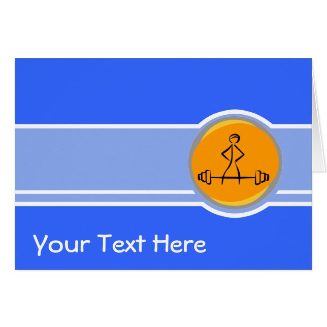 Bodybuilding; blauw en oranje (Voorkant Horizontaal)