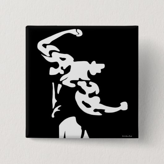 Bodybuilding-Button Vierkante Button 5,1 Cm (Voorkant)