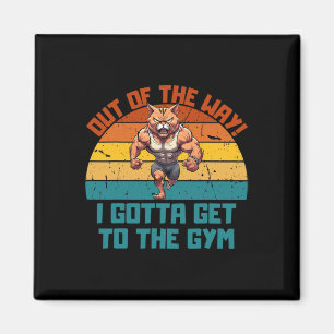 Bodybuilding Cat Gewichtheffen Voor Mannen Vrouwen Magneet