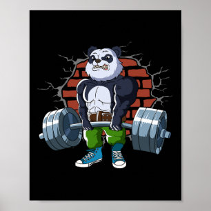 Bodybuilding en Gewichtheffen Design Fitness Pan Poster