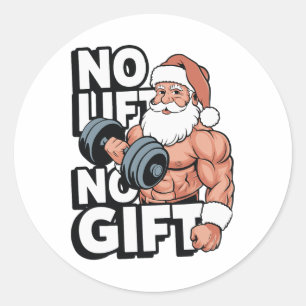 Bodybuilding Fitness Gym Kerstcadeaus Voor Bodybui Ronde Sticker