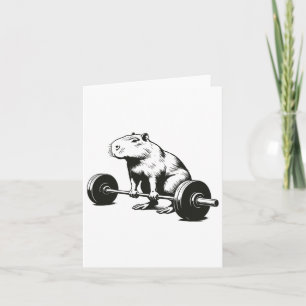 Bodybuilding Geschenken Capybara Gewichtheffen Gra Kaart