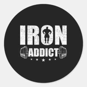 Bodybuilding Gewichtheffen Workout Geschenk Co. IJ Ronde Sticker