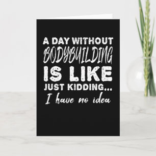 Bodybuilding Gezegde Gift Retro Verjaardag Kaart