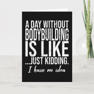 Bodybuilding grappige sport cadeau kaart