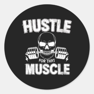 Bodybuilding Gym Kleding Mode Workout Spier Gi Ronde Sticker