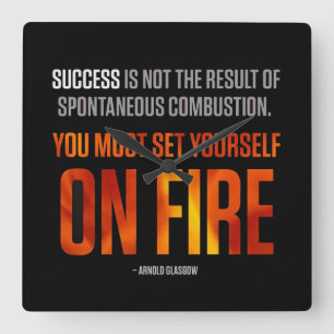 Bodybuilding Gym Workout Motivational Vierkante Klok