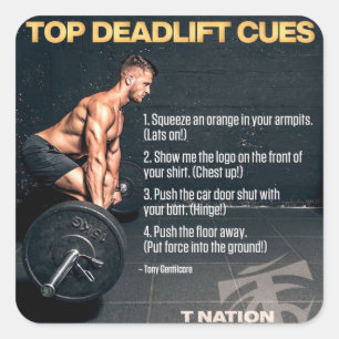 Bodybuilding Gym Workout Motivational Vierkante Sticker