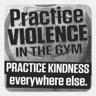 Bodybuilding Gym Workout Motivational Vierkante Sticker