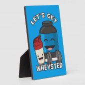 Bodybuilding Humor - Let's Get Wheysted Fotoplaat (Zijkant)