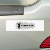 Bodybuilding is een manier van leven bumpersticker (Op auto)