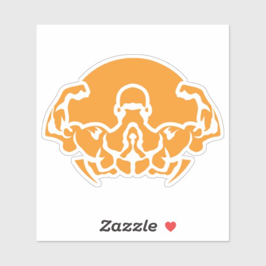 bodybuilding logo musculculus dos biceps 6 sticker (Vel)