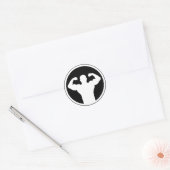 Bodybuilding-logo Ronde Sticker (Envelop)