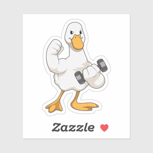 Bodybuilding met Dumbbell Sticker (Vel)