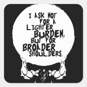 Bodybuilding Motivatie - Bredere schouders Vierkante Sticker