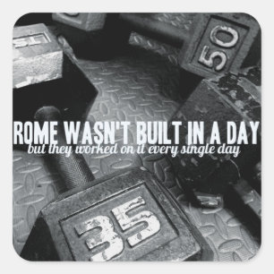 Bodybuilding Motivation Vierkante Sticker