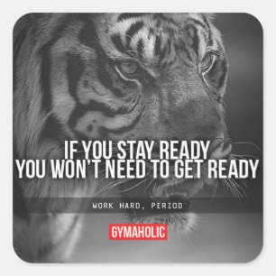 Bodybuilding Motivation Vierkante Sticker