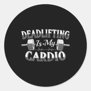 Bodybuilding Powerlifting Deadlifting Is Mijn Card Ronde Sticker