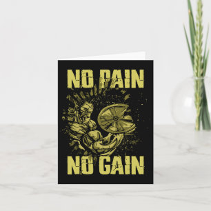Bodybuilding-shirts voor mannen Geen pijn geen win Kaart