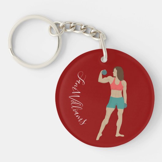 Bodybuilding Sleutelhanger (Voorkant)
