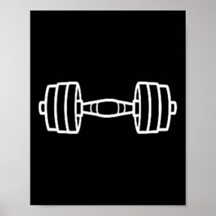 Bodybuilding Sport Minimalistisch Eenvoudige Dumbb Poster