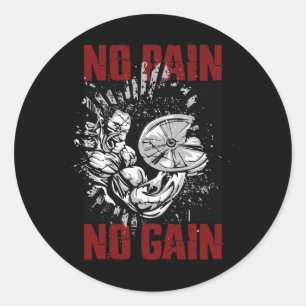 Bodybuilding Spreuken En Gym Shirts Voor Mannen Ge Ronde Sticker