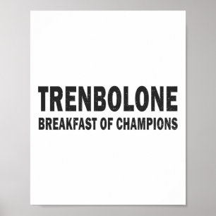 Bodybuilding steroïde trenbolone ontbijt van kampi poster