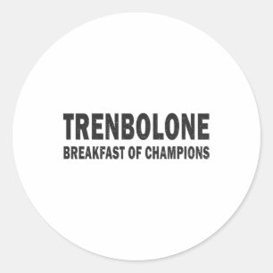 Bodybuilding steroïde trenbolone ontbijt van kampi ronde sticker
