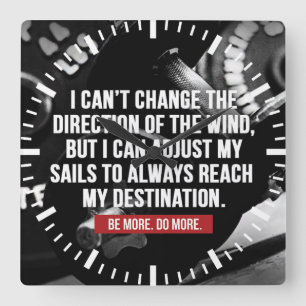 Bodybuilding Workout Motivatie woorden Vierkante Klok