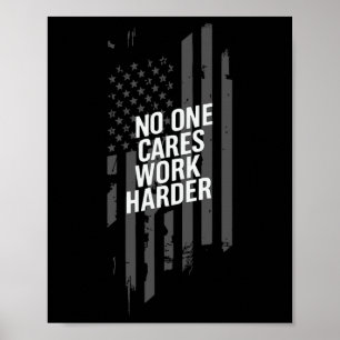 Bodybuilding Workout Niemand Maakt Zich Druk Werk Poster