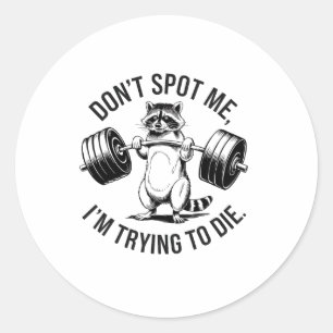 Bodybuilding Workout Niet Kijken Ik Probeer D Te W Ronde Sticker