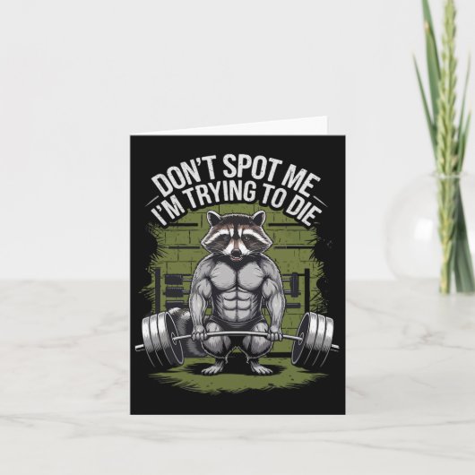 Bodybuilding Workout Spot me niet Ik probeer het t Kaart (Voorkant)