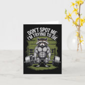 Bodybuilding Workout Spot me niet Ik probeer het t Kaart (Gele Bloem)