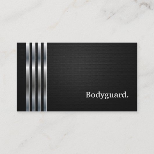 Bodyguard Professional Black Silver Visitekaartje (Voorkant)