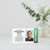 Bodyguard Security Services Guard ID Foto Groen Visitekaartje (Staand voorkant)