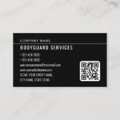 Bodyguard Services Moderne Foto Logo QR Code Visitekaartje (Achterkant)