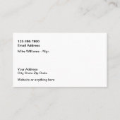 Bodyshop pour peinture automobile classique Carte  (Dos)