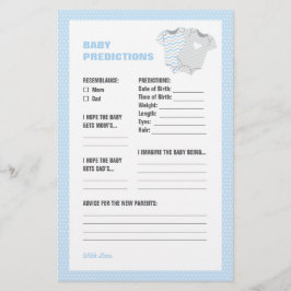 Bodysuit Baby shower Baby Predictions Kaart - blau