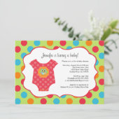 Bodysuit bébé Hibou Baby Douche Invitations (Debout devant)