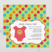 Bodysuit bébé Hibou Baby Douche Invitations (Devant / Derrière)