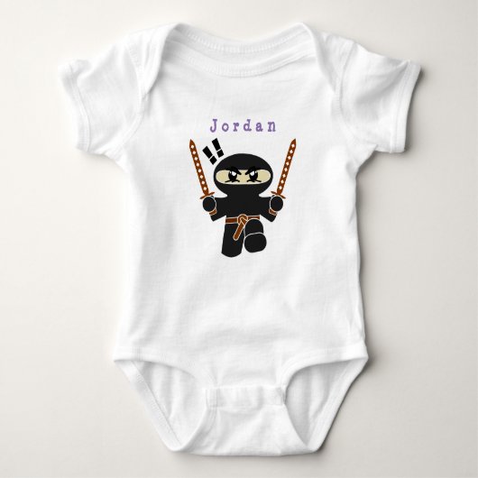Bodysuit grappig, ninja . baby bodysuit (Voorkant)