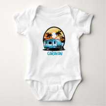 Bodysuit met caravan voor kinderen