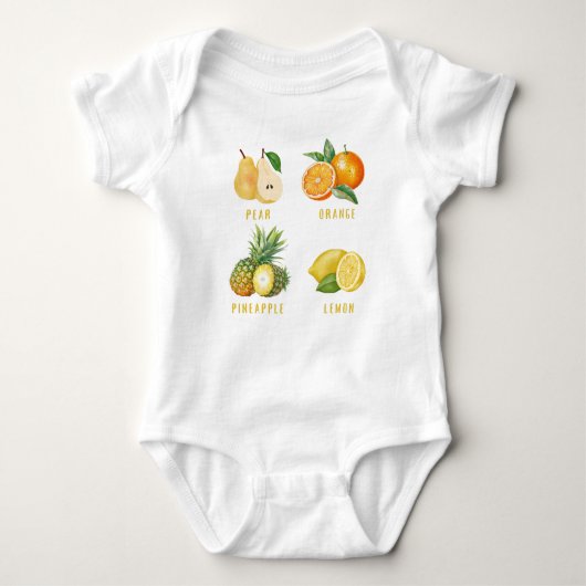 Bodysuit met fruit voor kinderen (Voorkant)