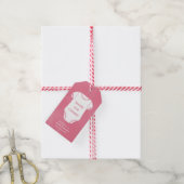 Bodysuit rose Baby shower Favoriser les étiquettes (Avec de la ficelle)
