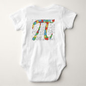 Bodysuit witte wiskunden gepatroonneerd (Achterkant)